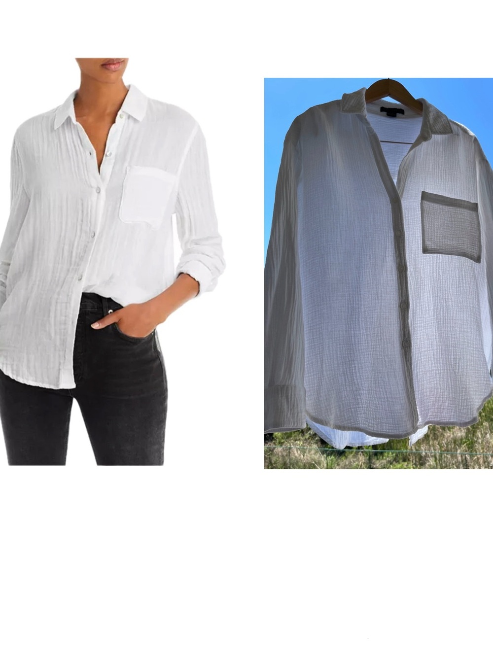 Sanctuary White Lightweight Textured Shirt Jacket for beach Cotton Size: M